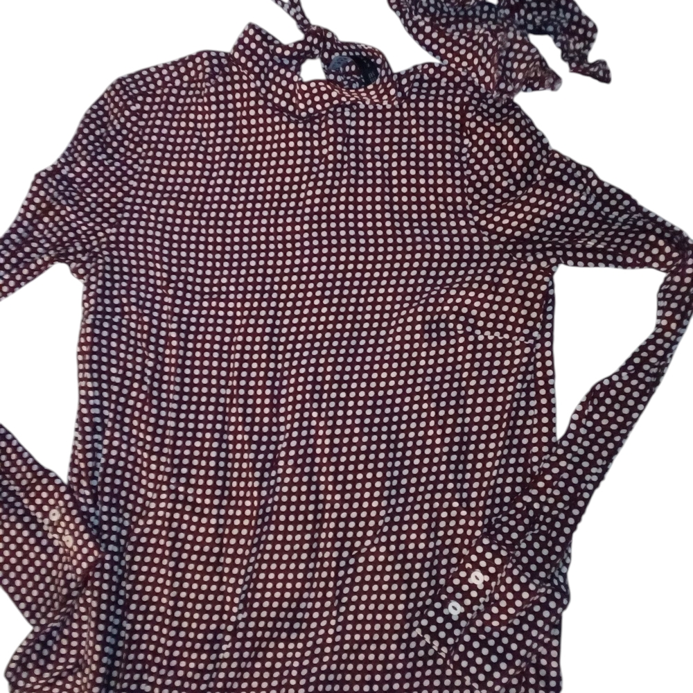 Elegant Black and White Checkered Blouse